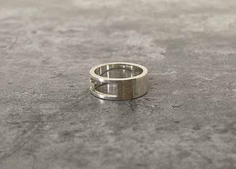 gucci g logo silver ring 17号