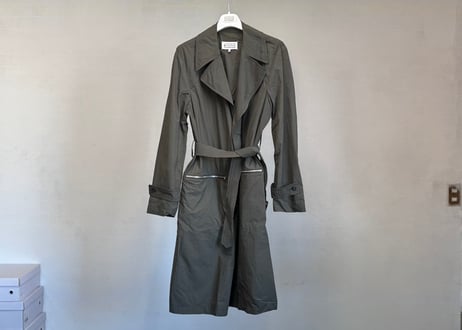 maison margiela technical fabric trench coat