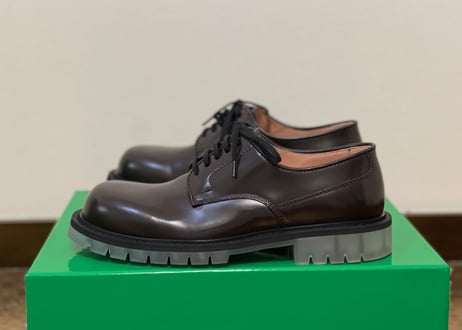 bottega veneta 2020 clear sole shose dead stock 42 dark brown