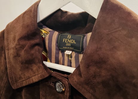 fendi suède coat