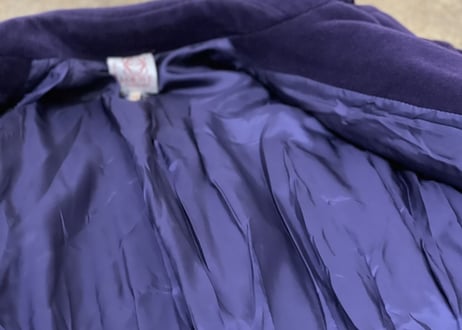 80s loewe cashmere coat purple