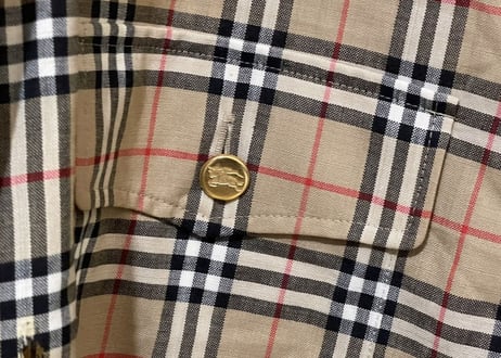 burrberry over size chetck shirt