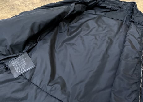 prada logo nylon blouson black