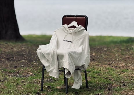 jilsander ”Meier 期” oversized logo hoodie