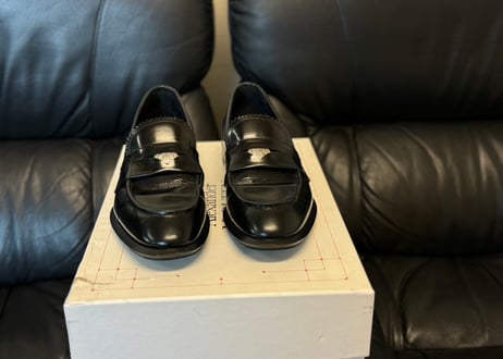 alexander mcqueen 2024ss leather heel loafer