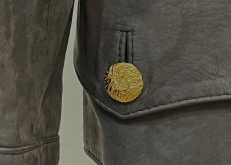 80s loewe leather double jacket