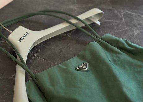 prada nylon bag green