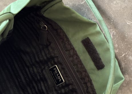 prada nylon bag green