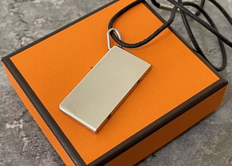 hermes silver necklace