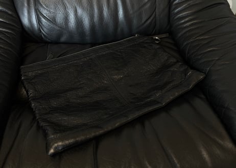 balenciaga leather clutch bag