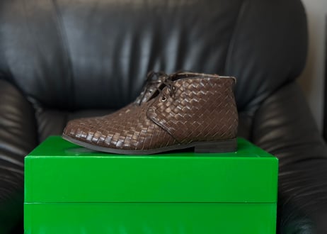 bottega veneta Intrecciato leather shose