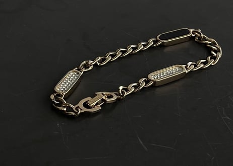 80-90s dior gold bracelet "D"
