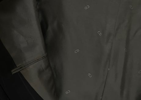 christian dior stripe set up suit