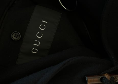 gucci design duffel coat dead stock