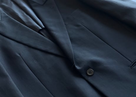 saint laurent black three peace set up suit
