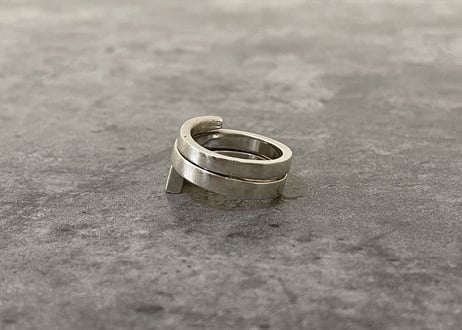 gucci snake silver ring 15号