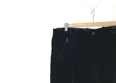 2017aw giorgio armani velvet zip pants