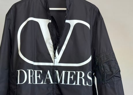 valentino by "pierpaolo piccioli" logo ma-1 jacket dead stock