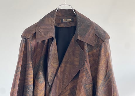jacquard trench coat