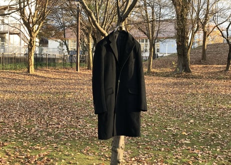 90s cashmere wool chesterfield coat