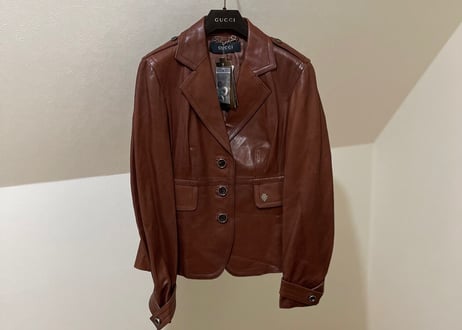 gucci leather jacket deat stock