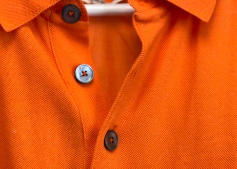 hermes H logo orange polo shirt