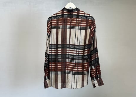 dries van noten check shirt