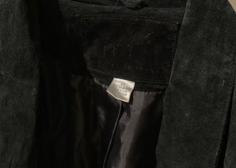 80s over size leather coat