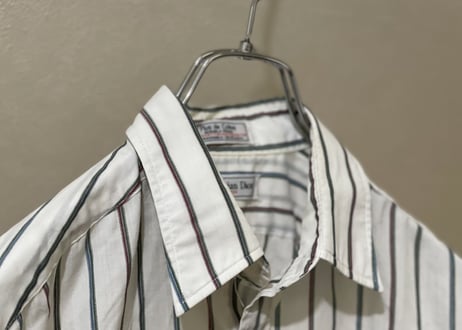 1980s christian dior stripe shirt