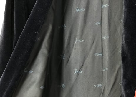 70s guccci velvet long coat dead stock