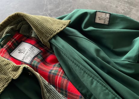 vintage moncler green down jacket