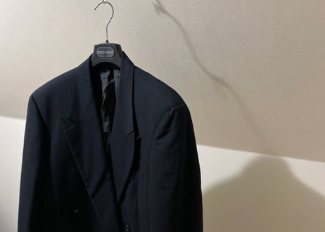 giorgio armani stripe double set up suit