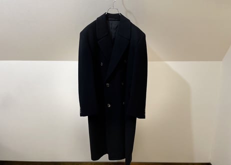 80-90s cashmere wool double long coat #12