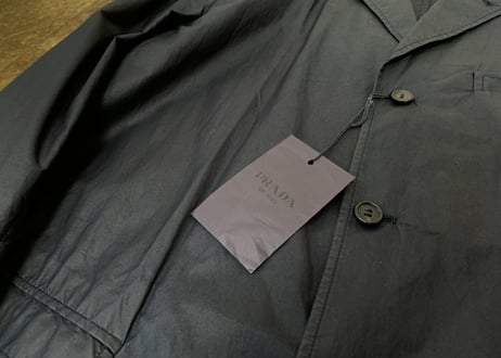 prada nylon jacket navy dead stock