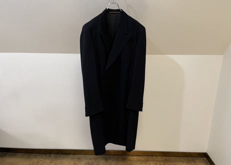 80-90s cashmere wool made in germany double long coat #7