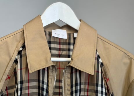 burberry cupra logo check tops dead stock