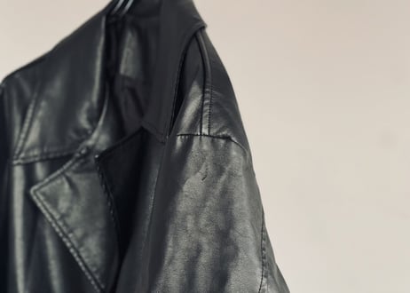 90s leather belted coat
