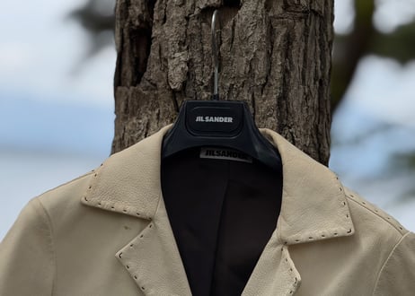 90-00s jilsander leather short jacket