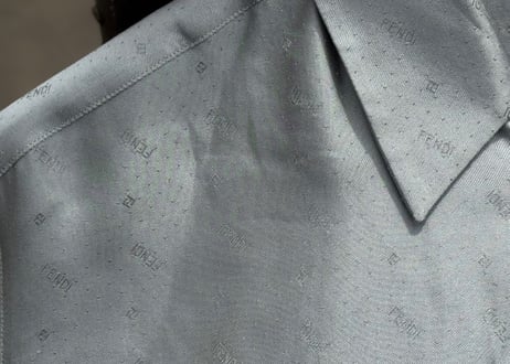fendi 2024ss logo "総柄" silk shirt