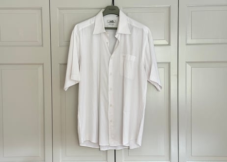 hermes logo shadow stripe shirt