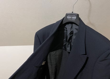 giorgio armani stripe double set up suit