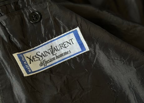80s yves saint laurent silk double set up suit