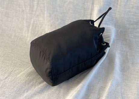 prada nylon "巾着" bag black