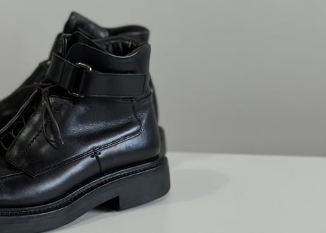 90-00s prada leather boots #d