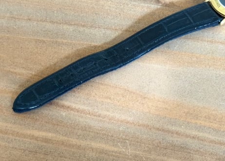 80-90s gucci leather belt dress watch #b