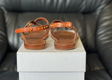 celine leather sandals