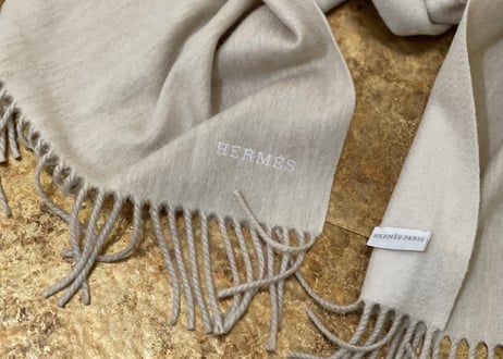 hermes cashmere muffler dead stock