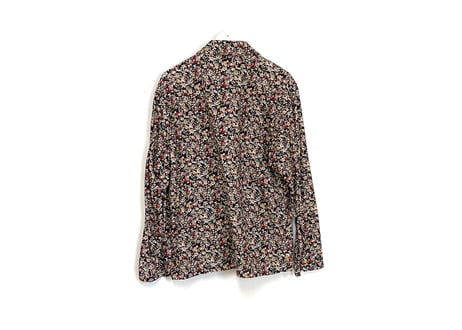 yota toki over size flower pattern corduroy shirt