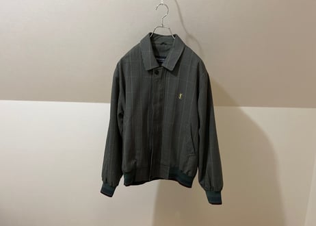 yves saint laurent blouson check green