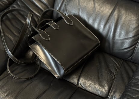 jilsander "本人期" logo leather bag